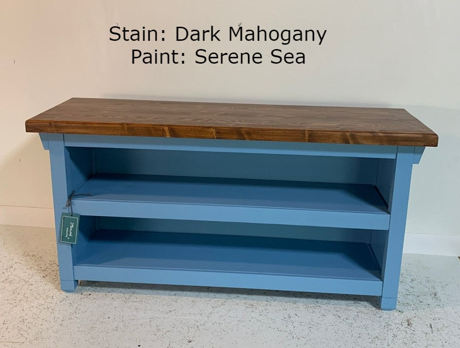 Enclosed Sides Two Shelf Bench