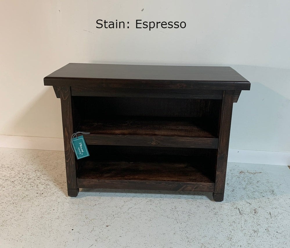 Enclosed Sides Two Shelf Bench