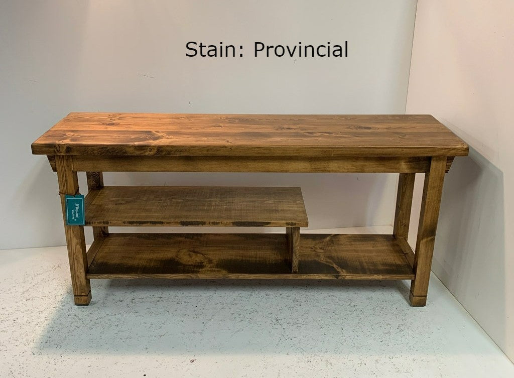 2/3 Shelf Storage Top Bench