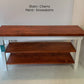 Two Shelf Bench with Stained Shelves