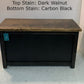 36" Wood Storage Box Closed Sides and Hinged Seat