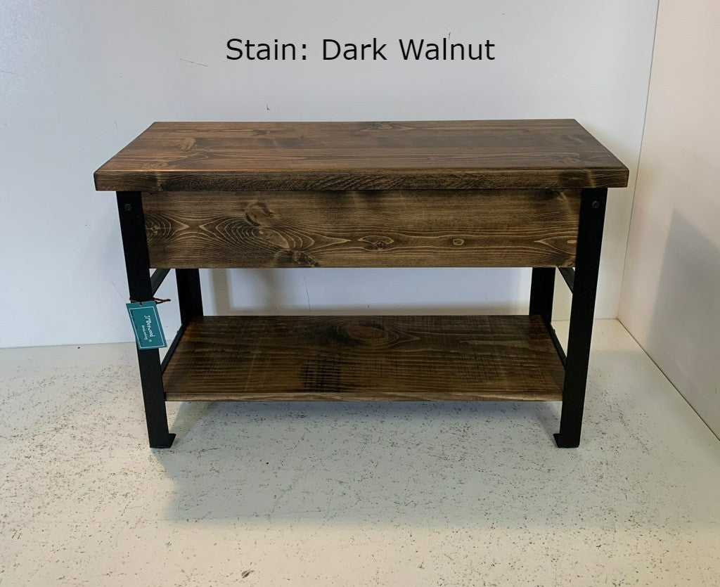 Storage Bench with Steel Legs