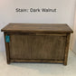 36" Wood Storage Box Closed Sides and Hinged Seat