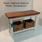 Tray Shelf Bench with Storage Boxes