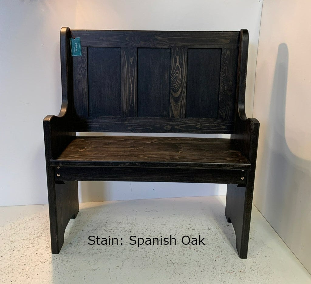 Pew Bench With Built In Storage Compartment